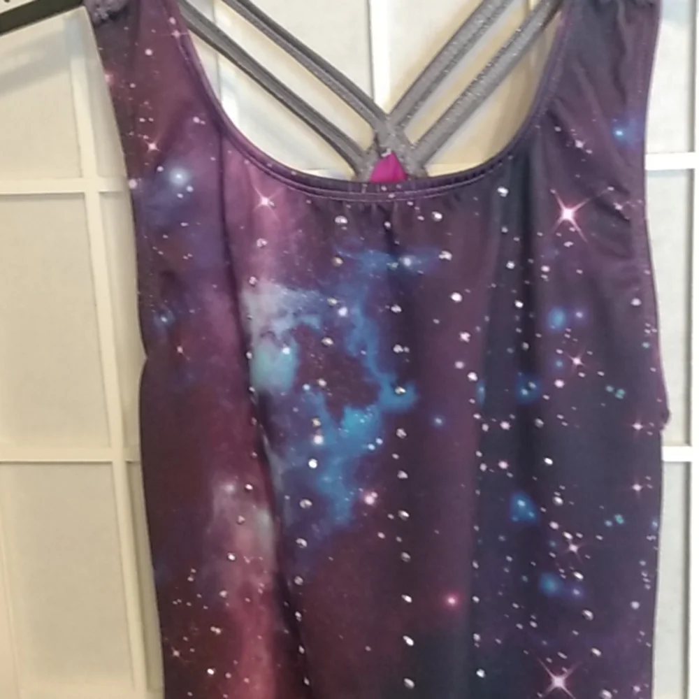 Girls Galaxy Swimsuit‎ – Rhinestone Detail – Size L